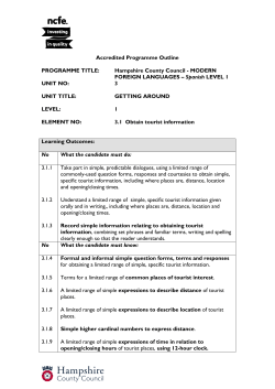 Spanish LEVEL 1 UNIT NO