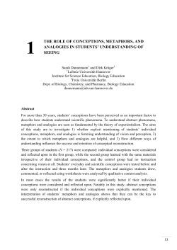 1 the role of conceptions, metaphors, and analogies in students