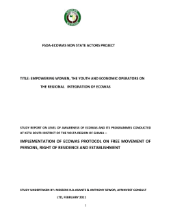 implementation of ecowas protocol on free movement of persons