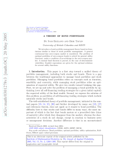 A theory of bond portfolios