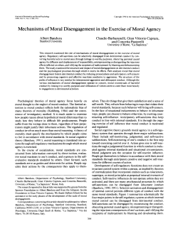 Mechanisms of Moral Disengagement in the Exercise of