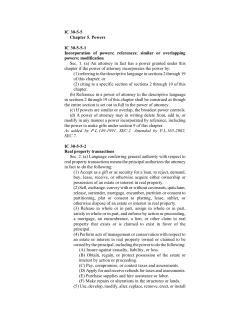 IC 30-5-5 Chapter 5. Powers IC 30-5-5