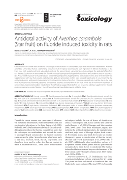 Antidotal activity of Averrhoa carambola (Star fruit)