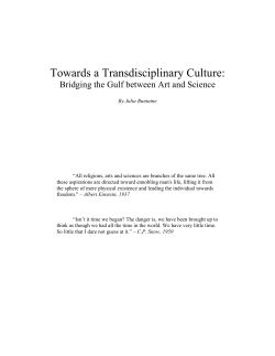 Towards a Transdisciplinary Culture