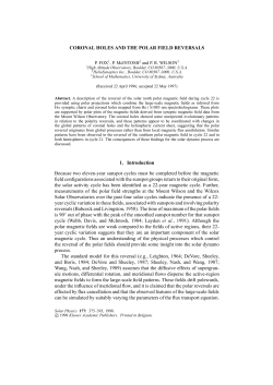 1998 Fox Coronal holes and the polar field reversals