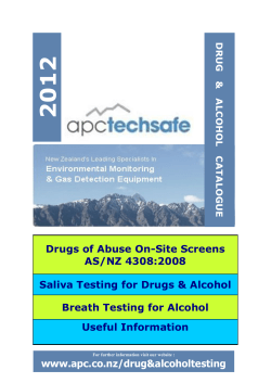 Drugs of Abuse On-Site Screens AS/NZ 4308:2008 Saliva Testing