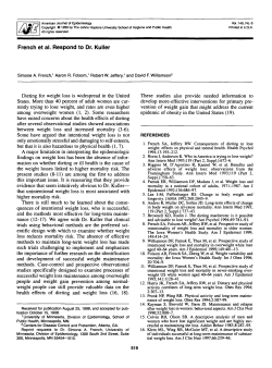 French et al. Respond to Dr. Kuller
