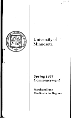 1987-commencement - University Digital Conservancy