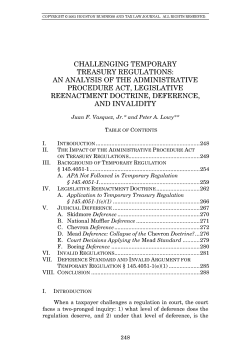 challenging temporary treasury regulations