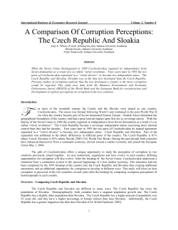 A Comparison of Corruption Perceptions