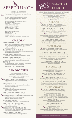 speed lunch - Bix Bistro