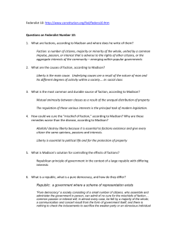 Questions on Federalist Number 10