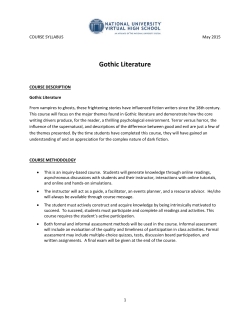Gothic Literature - National University Virtual High School