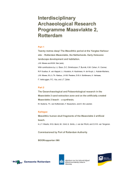 Interdisciplinary Archaeological Research Programme Maasvlakte 2