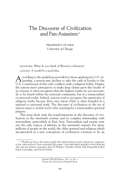 The Discourse of Civilization and Pan