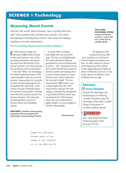 Measuring Mount Everest
