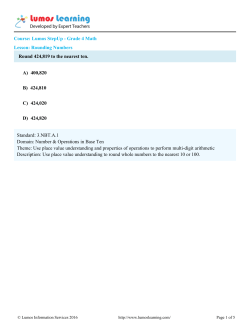 Course: Lumos StepUp - Grade 4 Math (Change) Lesson: Rounding