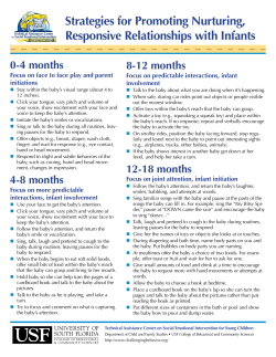 Strategies for Promoting Nurturing, Responsive Relationships with