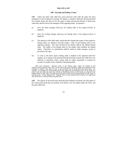 Starting and Ending a Game