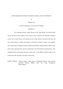 extraordinary women daoists in chinese past and present