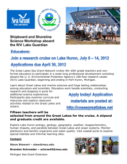 S S th Shipboa Science he R/V L ard and Worksh Lake Gu Shoreli