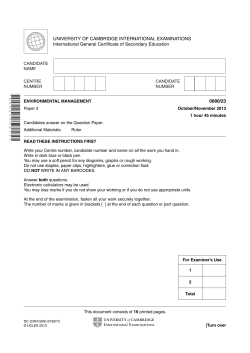 Question Paper - Cambridge International Examinations