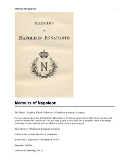 Memoirs of Napoleon - The Free Information Society