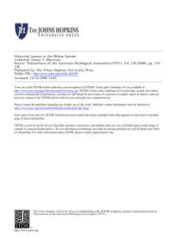 Historical Lessons in the Melian Episode