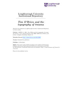 Tim O`Brien and the topography of trauma