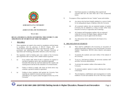 Rules and Regulations