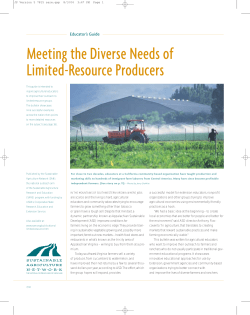 Meeting the Diverse Needs of Limited