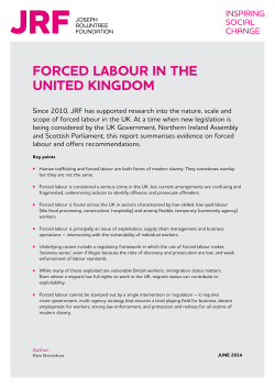 Forced Labour in the UK