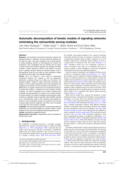 Automatic decomposition of kinetic models of signaling networks