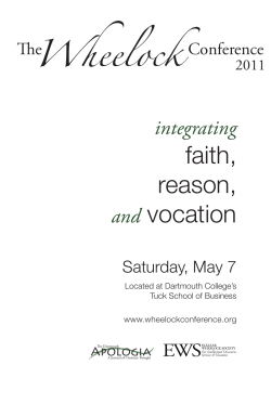 faith, reason, and vocation