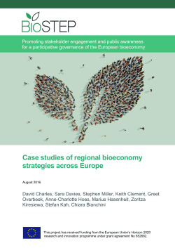 Case studies of regional bioeconomy strategies across