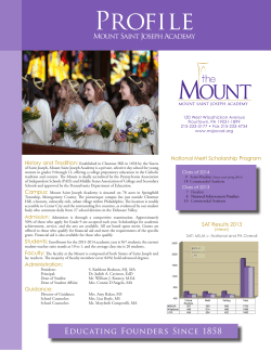Profile - Mount Saint Joseph Academy