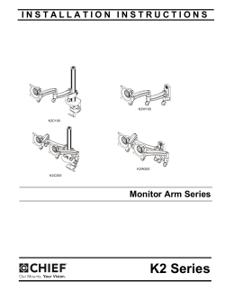 Installation Manual Chief K2W100