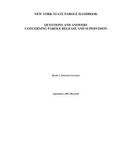 New York State Parole Board Guidelines