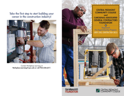 Take the first step to start building your career in the construction