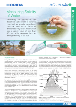 Measuring Salinity of Water
