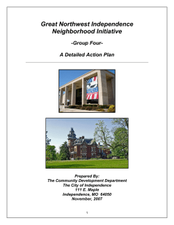 Group Four Action Plan - City of Independence, Missouri