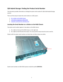 QXS Hybrid Storage: Finding the Product Serial Number