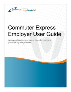 Commuter Express Employer User Guide