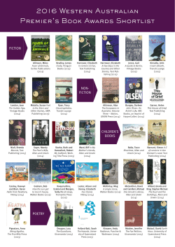 2016 Western Australian Premier`s Book Awards Shortlist
