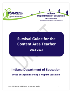 Survival Guide for the Content Area Teacher