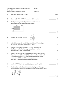 Sprint Round Grade 5