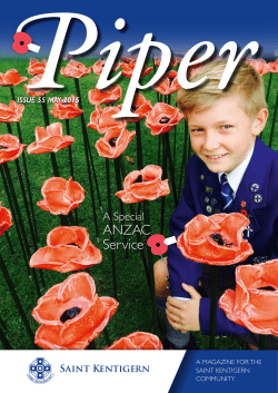 ANZAC Service - Saint Kentigern