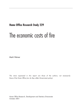 Home Office Research Study 229 The economic costs of fire
