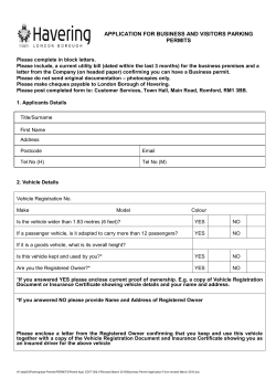 Application Form - London Borough of Havering