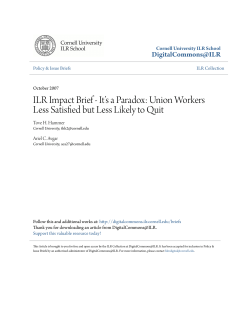 Union Workers Less Satisfied but Less Likely to Quit